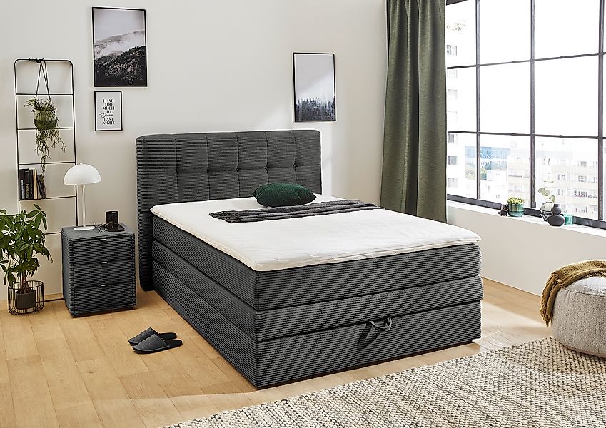 Jockenhöfer Gruppe Boxspringbett »Amy« mit Bettkasten und Kaltschaum-Topper günstig online kaufen