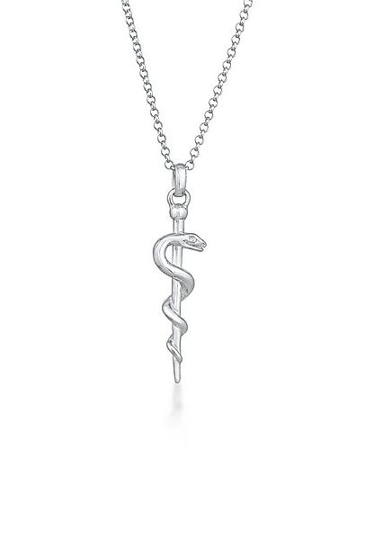 Elli Kette mit Anhänger Schlangenstab Äskulapstab Heilkunde 925er Silber, H günstig online kaufen
