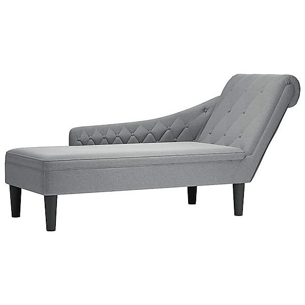 vidaXL Chaiselongue Chaiselongue mit Kissen und Rechter Armlehne Hellgrau S günstig online kaufen