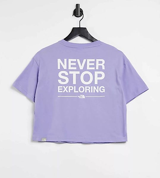 The North Face – NSE – Kurz geschnittenes T-Shirt in Lila, exklusiv bei ASO günstig online kaufen