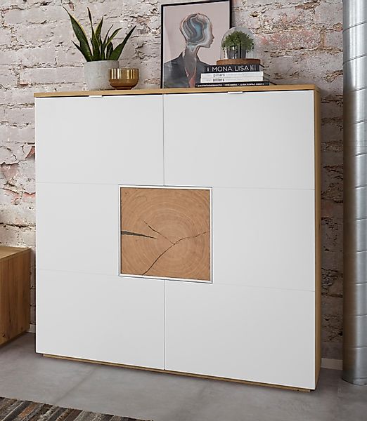VOGL Möbelfabrik Highboard Breite 114 cm mit Hirnholzelement günstig online kaufen