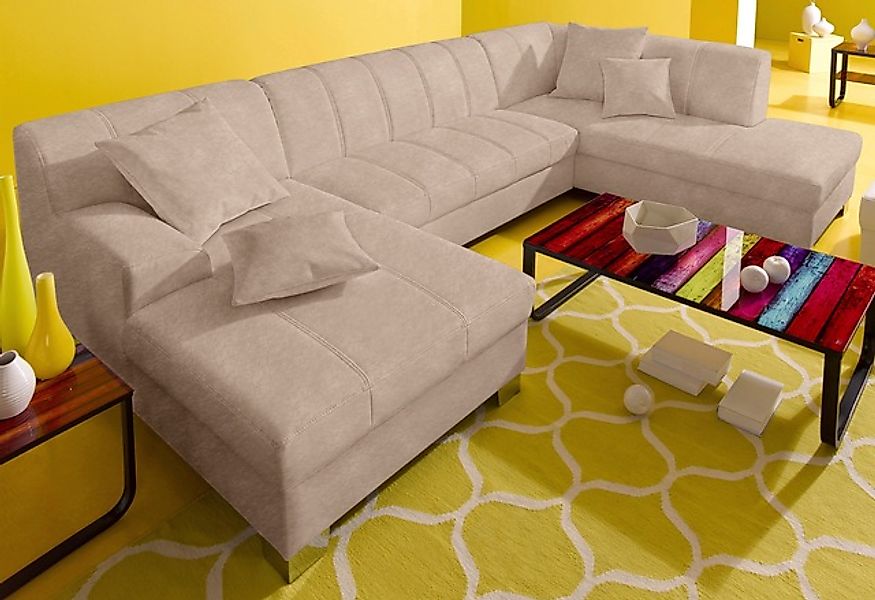 DOMO collection Wohnlandschaft »Turah moderne Steppung, incl. Zierkissen, a günstig online kaufen