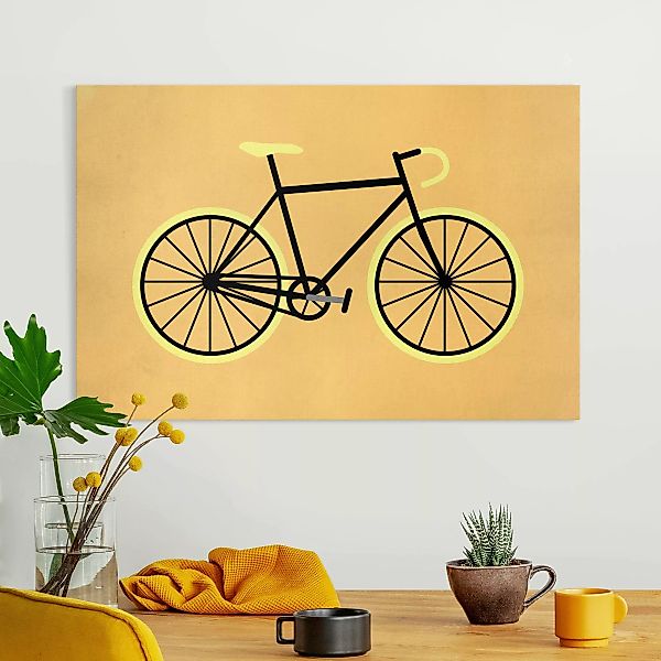Leinwandbild Fahrrad in Gelb günstig online kaufen