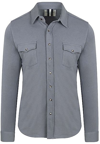 Profuomo Overshirt Western Jersey Blau - Größe S günstig online kaufen