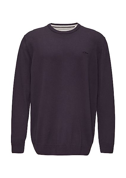 s.Oliver Rundhalspullover Basic (1-tlg) mit gesticktem günstig online kaufen