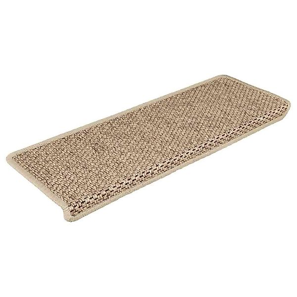 vidaXL Treppenmatten Selbstklebend Sisal-Optik 15 Stk 65x21x4 cm Sand 32689 günstig online kaufen