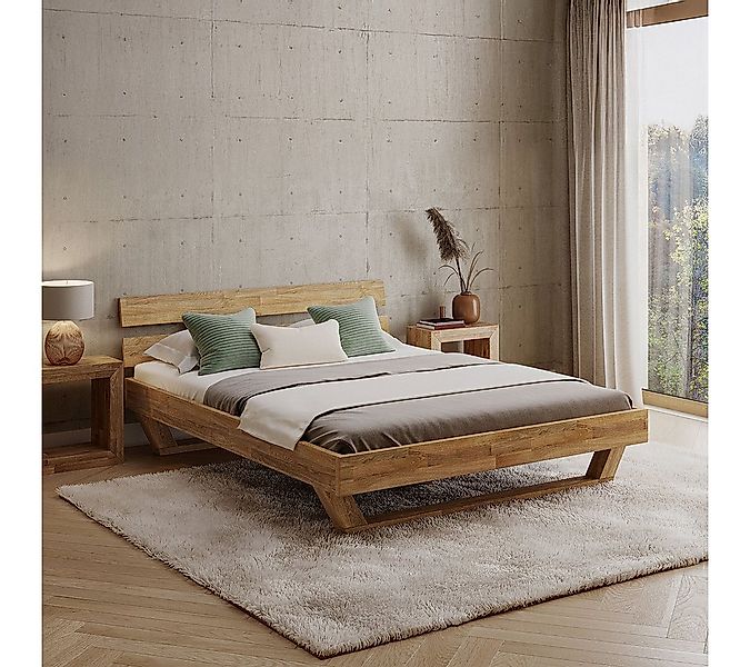 skølm Massivholzbett Nornir aus Eiche, natur geölt, verfügbar in 120/140/16 günstig online kaufen