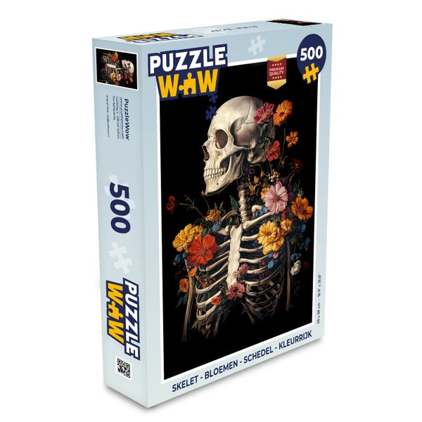 MuchoWow Puzzle Skelett - Blumen - günstig online kaufen