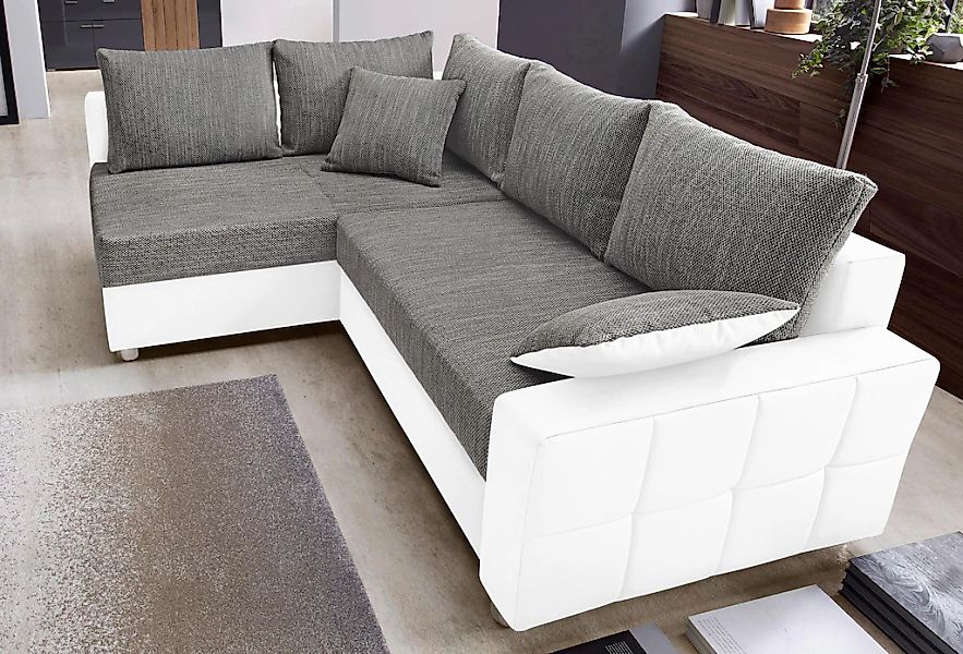 COLLECTION AB Ecksofa "Parma L-Form" mit Bettfunktion und Federkern günstig online kaufen