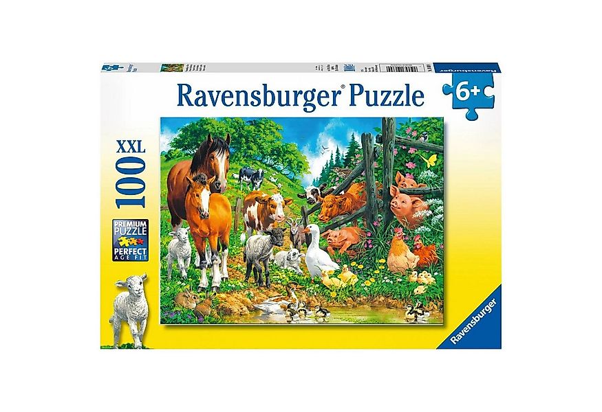 Ravensburger Puzzle Versammlung der Tiere, Puzzle 100 Teile XXL, 100 Puzzle günstig online kaufen