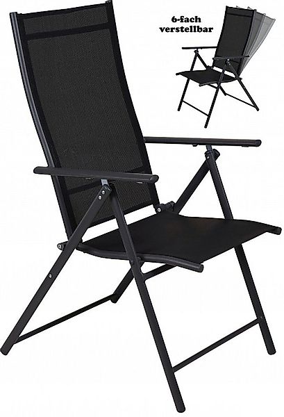 Koopman Gartenstuhl Hochlehner Metall Klappstuhl 106x67x57cm günstig online kaufen