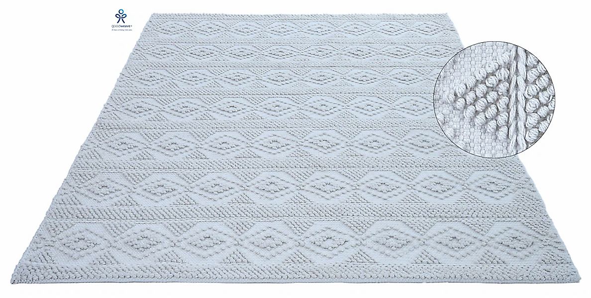 my home Teppich "Tornio, in Woll-Optik auch für Balkon und Terrasse, Boho" günstig online kaufen