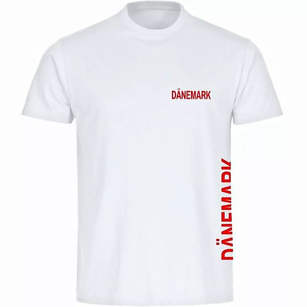 multifanshop T-Shirt Herren Dänemark - Brust & Seite - Männer günstig online kaufen