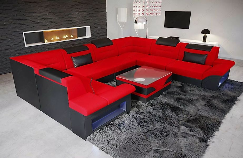 Sofa Dreams Wohnlandschaft Stoff Polster Sofa Couch Brianza U Form Stoffsof günstig online kaufen