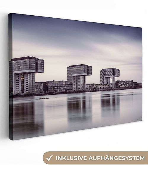OneMillionCanvasses® Leinwandbild Kranhaus - Köln - See, Fotodruck (1 St), günstig online kaufen