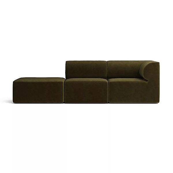 Menu - Eave 86 Modular 3-Sitzer Sofa Armlehne rechts Samt - grün/Stoff Jab günstig online kaufen