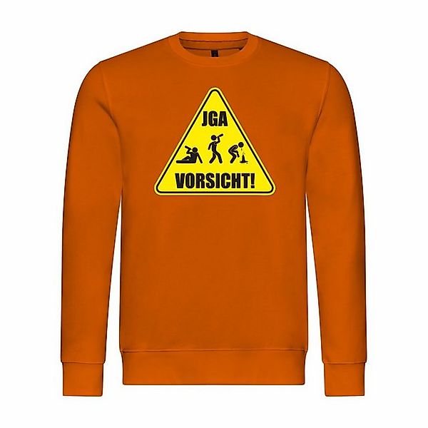 deinshirt Rundhalspullover Herren Sweatshirt Junggesellenabschied Vorsicht günstig online kaufen