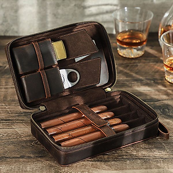 YUBRO-STUDIO Tabakbeutel Echtes Crazy Horse Leder günstig online kaufen