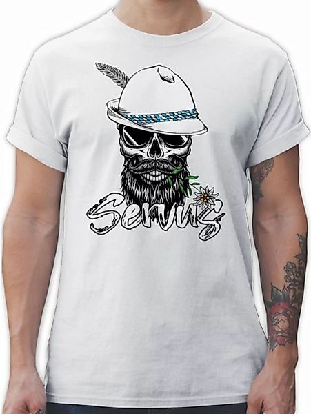 Shirtracer T-Shirt Servus Totenkopf Skull Bayrisch Mode für Oktoberfest Her günstig online kaufen