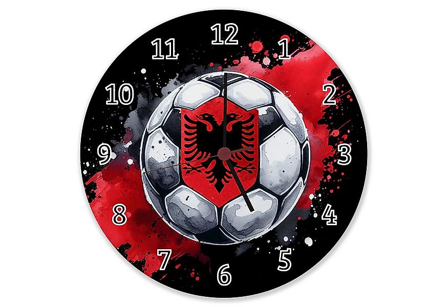 speecheese Wanduhr Fußball Albanien Wanduhr aus Alu günstig online kaufen