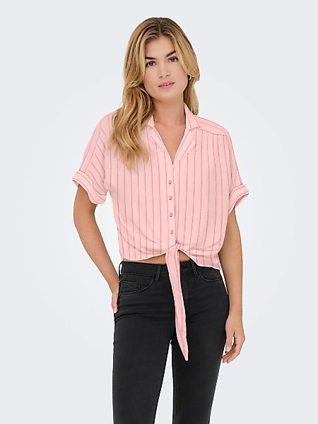 ONLY Kurzarmbluse "ONLPAULA LIFE S/S TIE SHIRT WVN NOOS" Viskose, regular f günstig online kaufen