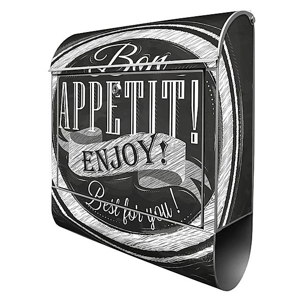 Banjado Design Briefkasten Silber Pulverbeschichtet 39x47x14cm 2 Schlüssel günstig online kaufen