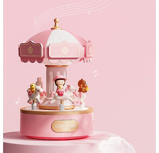 VIVIHEYDAY Spieluhr Karussell Vintage Spieluhr Musikbox mit bunter Beleucht günstig online kaufen