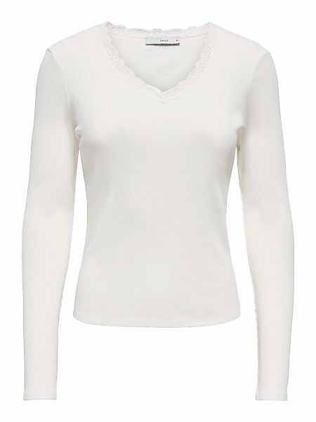 ONLY V-Shirt "ONLSARA SHARAI L/S V-NECK TOP JRS" Baumwollmischung, slim fit günstig online kaufen