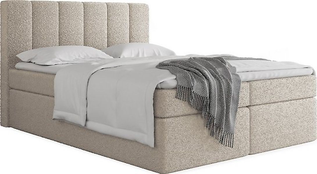 WFL GROUP Boxspringbett Amira (Bettkasten, H3 Multipocket-Matratze, H2 Visc günstig online kaufen