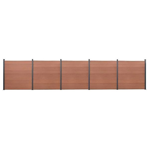 vidaXL Zaunelement-Set Braun 872x186 cm WPC 3211834 günstig online kaufen