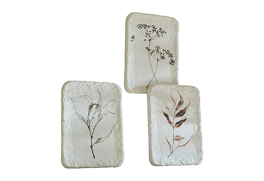 Mirabeau Wanddekoobjekt Bild 3er Set Hillsdale weiß günstig online kaufen