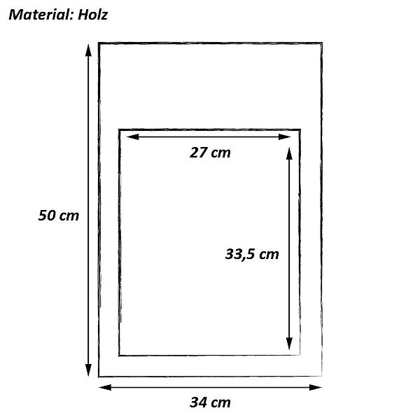 Wellgro Memoboard Nostalgische Holz-Kreide-Tafel günstig online kaufen