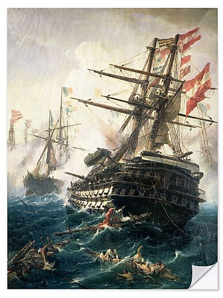 Posterlounge Wandbild Seeschlacht von Lissa, Constantin günstig online kaufen