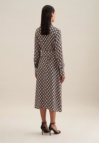 seidensticker Sommerkleid "Schwarze Rose", Langarm Kragen Druck günstig online kaufen