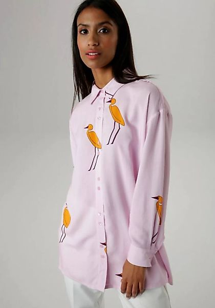 Aniston SELECTED Hemdbluse, mit tierisch gutem Druck und Oversize-Form - NE günstig online kaufen