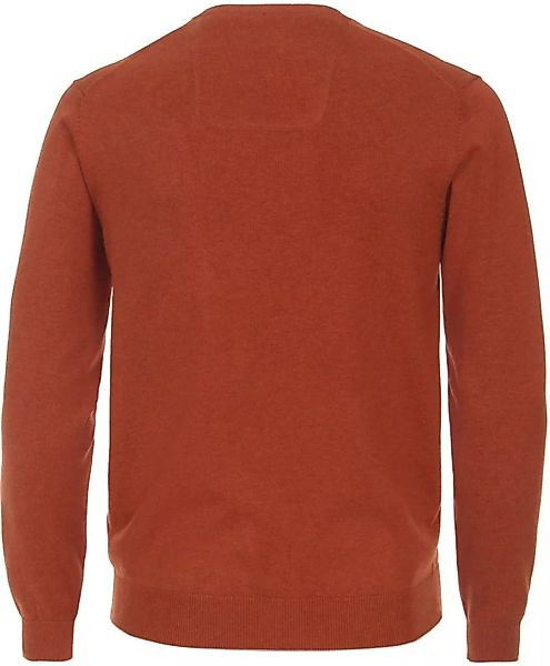 Casa Moda Pullover V-Ausschnitt Orange - Größe 5XL günstig online kaufen
