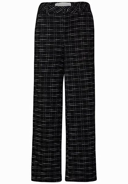 STREET ONE Stoffhose Karierte Bouclé Hose (1-tlg) günstig online kaufen