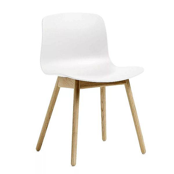 HAY - About a Chair AAC 12 Stuhl Eiche matt lackiert - weiß/Sitzschale Poly günstig online kaufen