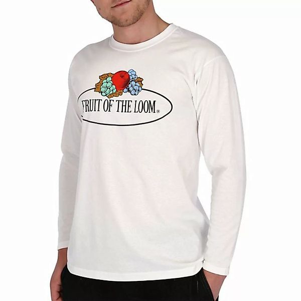 Fruit of the Loom Longsleeve Langarm T-Shirt mit Vintage-Logo günstig online kaufen