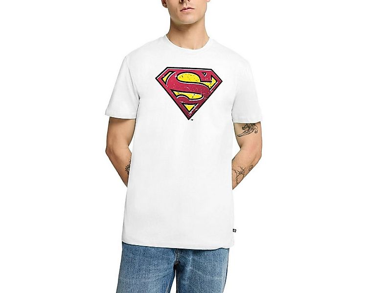 Spreadshirt T-Shirt DC Comics Superman Logo Used Look Punkte Style Männer P günstig online kaufen