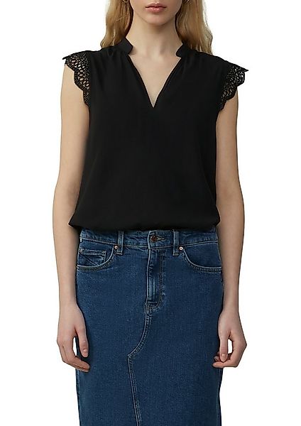 QS Blusentop mit Spitzen-Detail günstig online kaufen