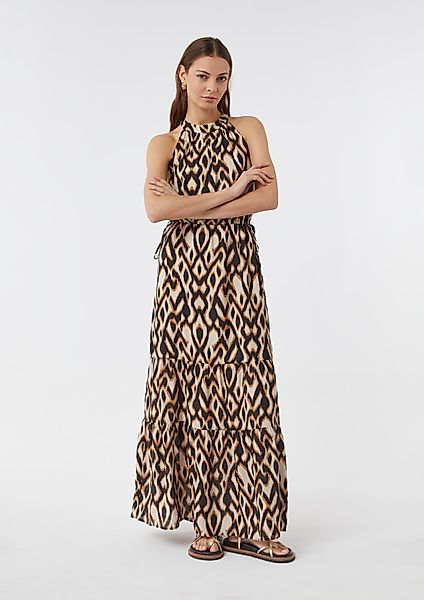 Comma Maxikleid Fließendes Maxikleid mit amerikanischer günstig online kaufen