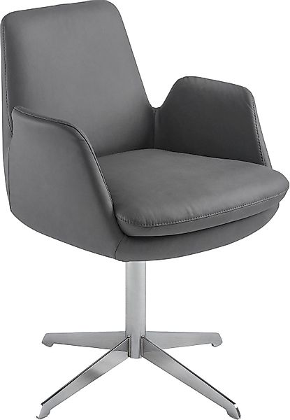 K+W Komfort & Wohnen Drehstuhl "Cube", Leder CLOUD, Rückholfunktion, Unterg günstig online kaufen