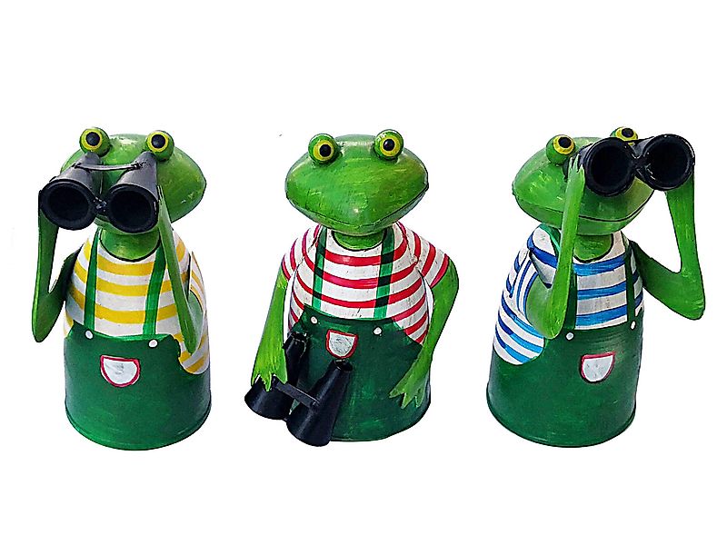 Paulslandhaus Gartenfigur Zaunhocker FROSCH mit FERNGLAS günstig online kaufen
