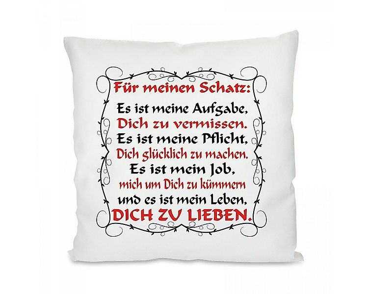 Herzbotschaft Dekokissen Kissen mit einseitigem Motiv Für meinen Schatz, Ki günstig online kaufen