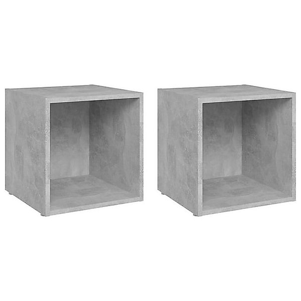 furnicato TV-Schrank TV-Schränke 2 Stk. Betongrau 37x35x37 cm Holzwerkstoff günstig online kaufen