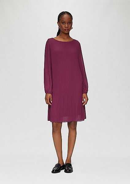 s.Oliver Minikleid Kleid Plissiertes Chiffonkleid günstig online kaufen