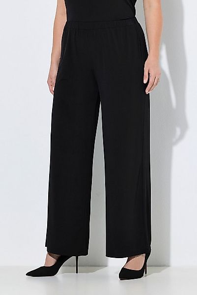 Ulla Popken Funktionshose Jerseyhose weites Bein Elastikbund günstig online kaufen