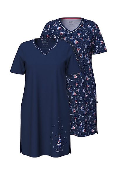 Ulla Popken Bigshirt Bigshirts 2er-Pack Boot Tunika-/V-Ausschnitt günstig online kaufen