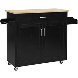 COSTWAY Küchenwagen, Servierwagen mit Arbeitsplatte & günstig online kaufen